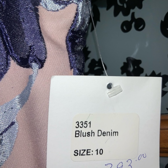 NWT BIGIO collection Sz 10 pink/Blue Floral Midi Dress - Picture 6 of 11